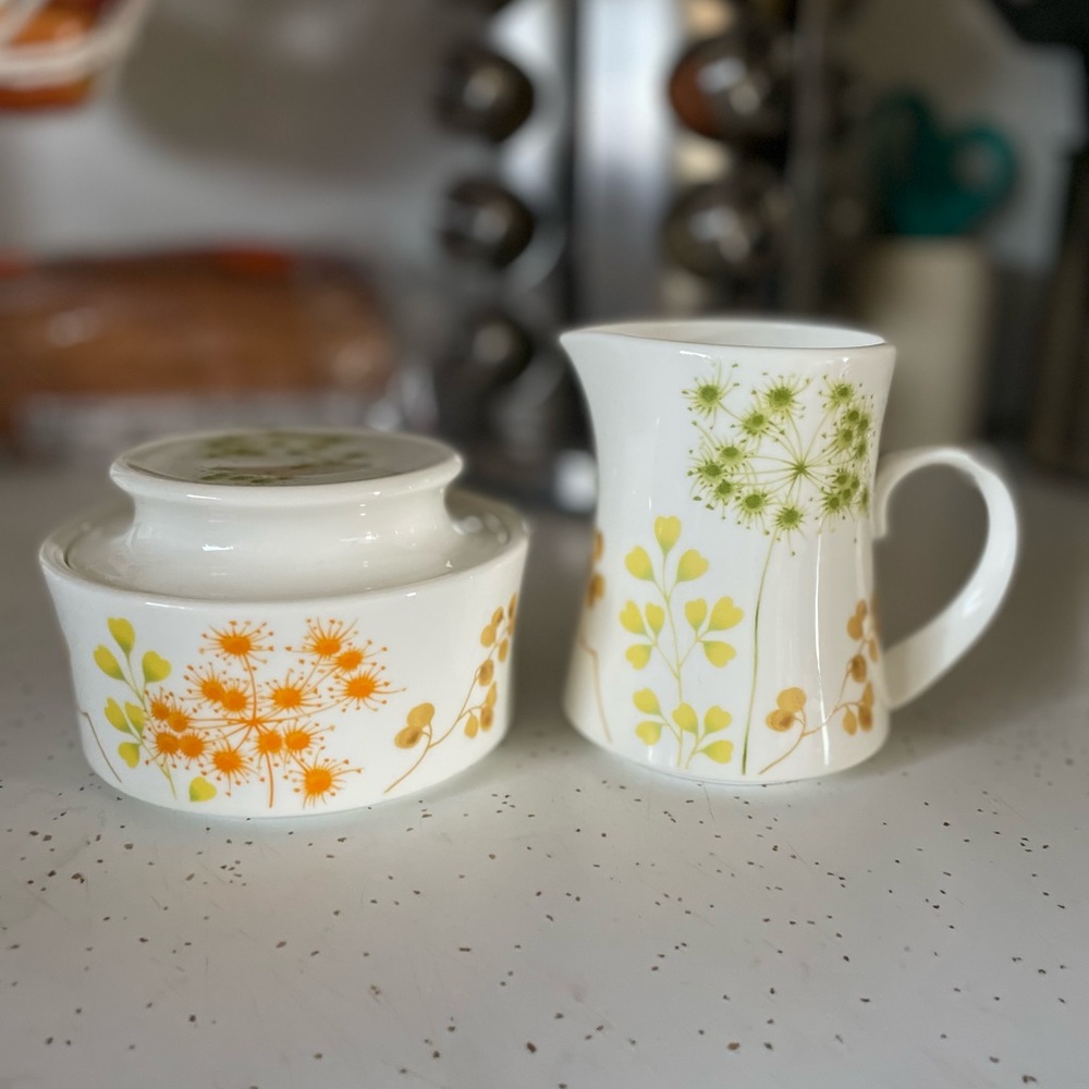 Vintage Mikasa Cream & Sugar Set